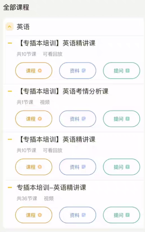 专插本全科网课课程转让