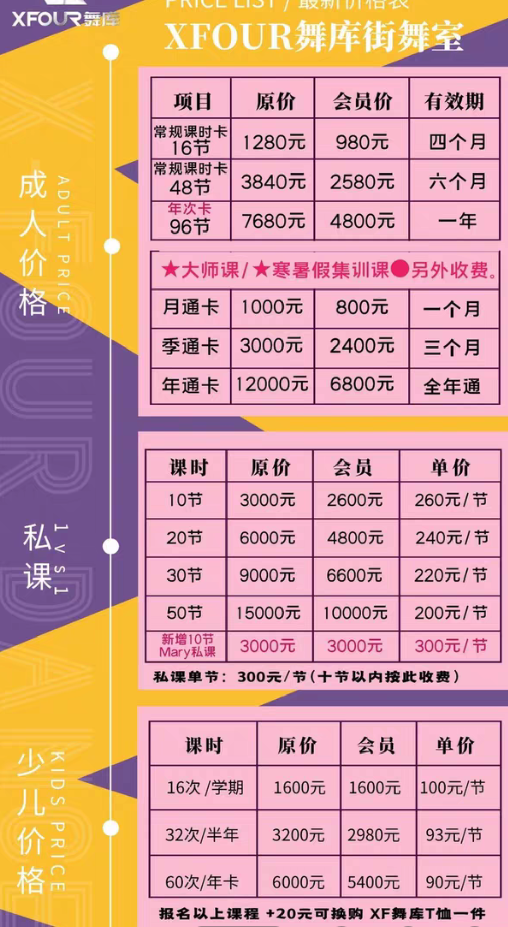 XFour舞蹈课程转让