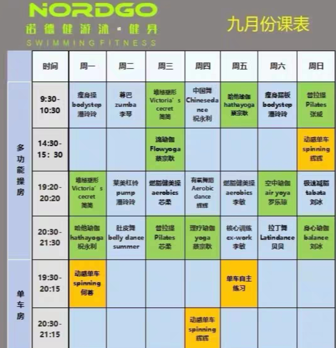 诺德健游泳健身课程转让